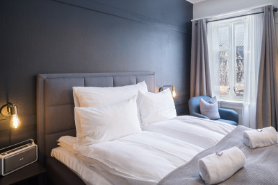 Flotte rom i ulike størrelser. Foto: Henningsvær Bryggehotell.