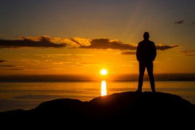 Midnattsol i Brenna. Foto: Morten Pettersen.