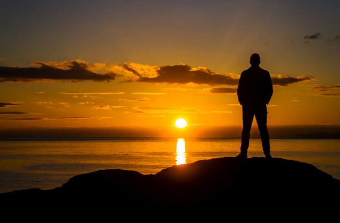 Midnattsol i Brenna. Foto: Morten Pettersen.