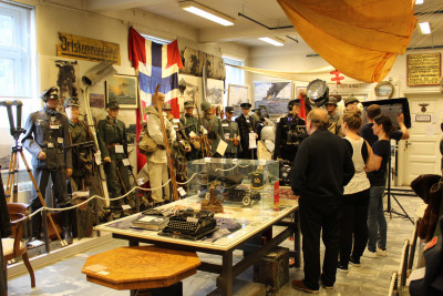 En av mange utstillinger på Lofoten Krigsminnemuseum. Foto: Lofoten Krigsminnemuseum.