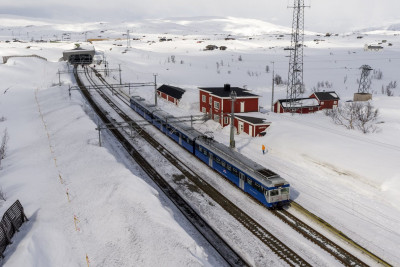 Nede på stasjonen... Foto: Arctic Train.
