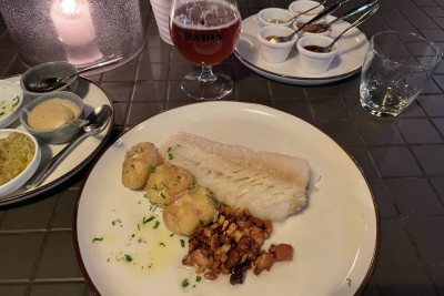 The traditional lutefisk, the way we eat it in Norway today. Foto: Adventure Tailor.